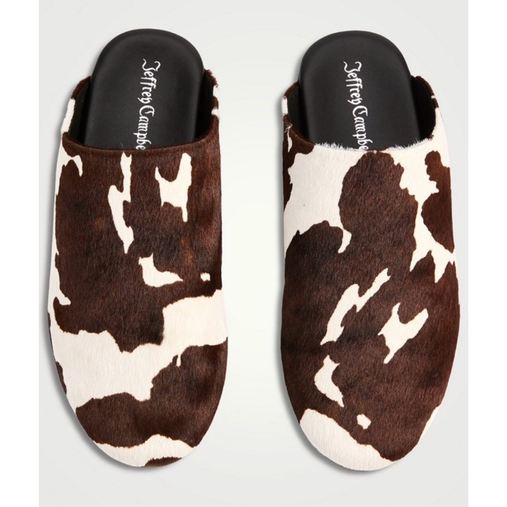 FLASH SALE Jeffrey Campbell Gunter Printed Calf Hair Mules
